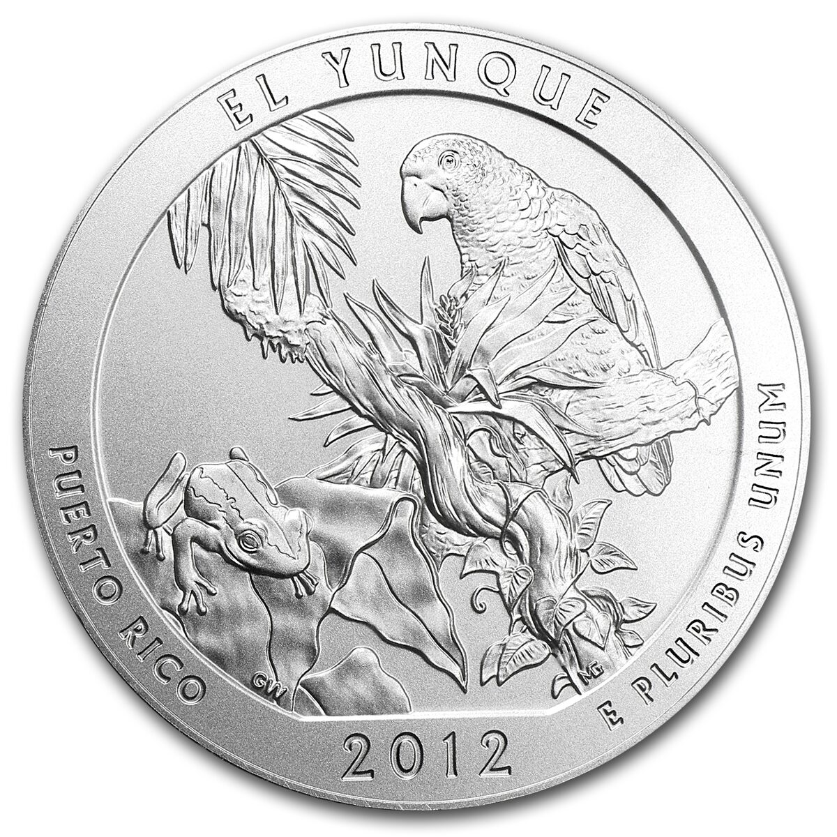 2012-P 5 oz Silver ATB El Yunque (w/Box & COA)