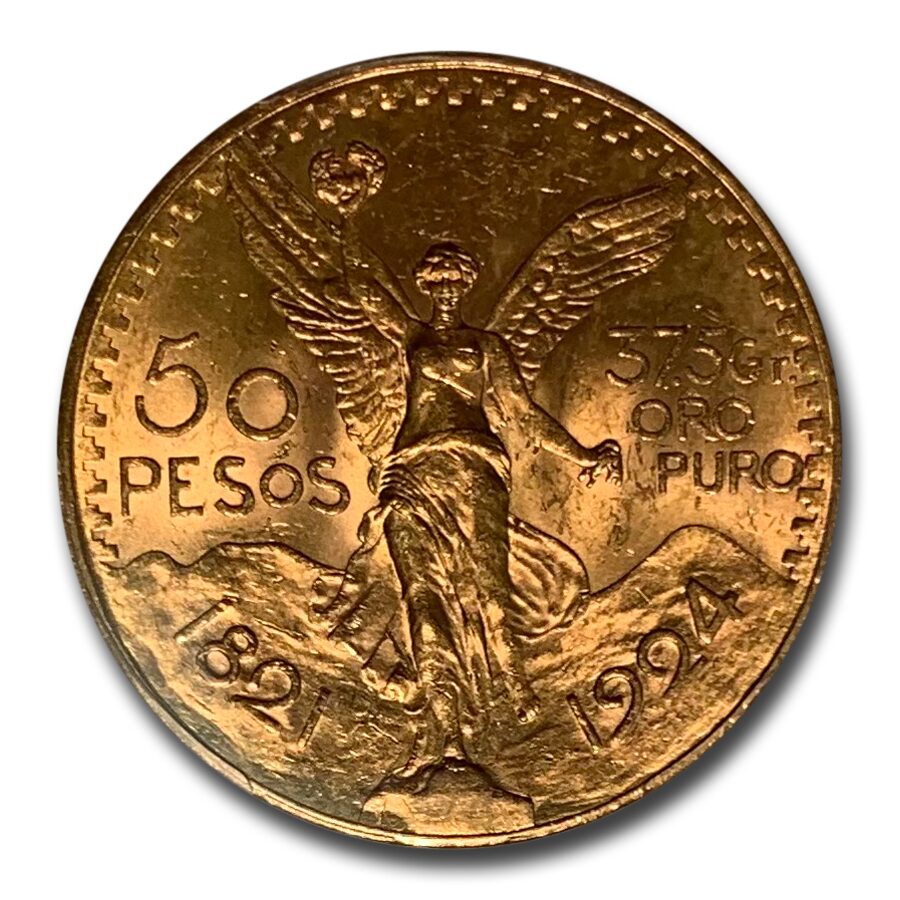 1924 Mexico Gold 50 Pesos MS-63 PCGS