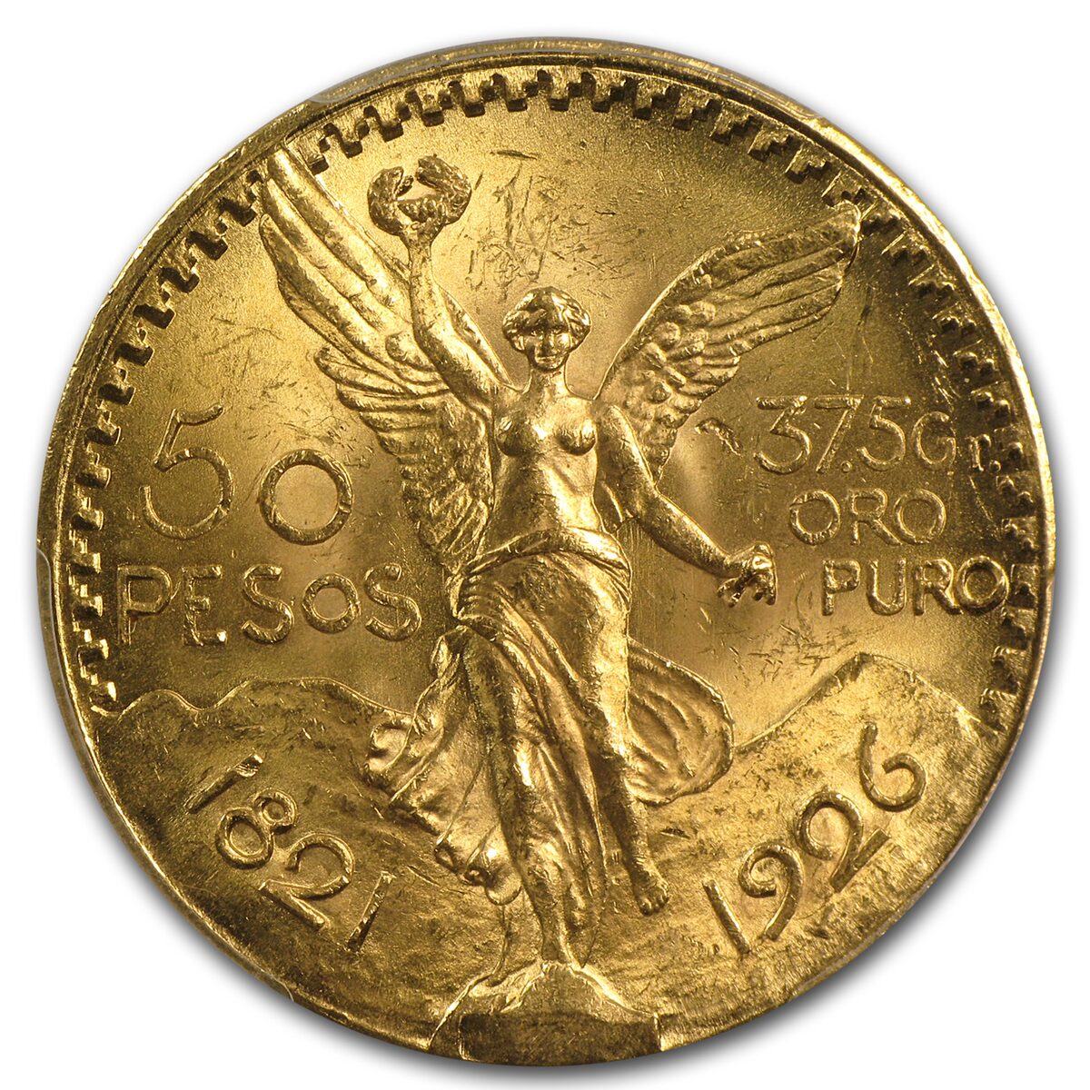 1926 Mexico Gold 50 Pesos MS-63 PCGS