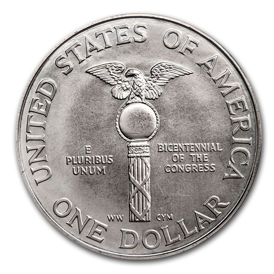 1989-D Congressional $1 Silver Commem BU (Box & COA)
