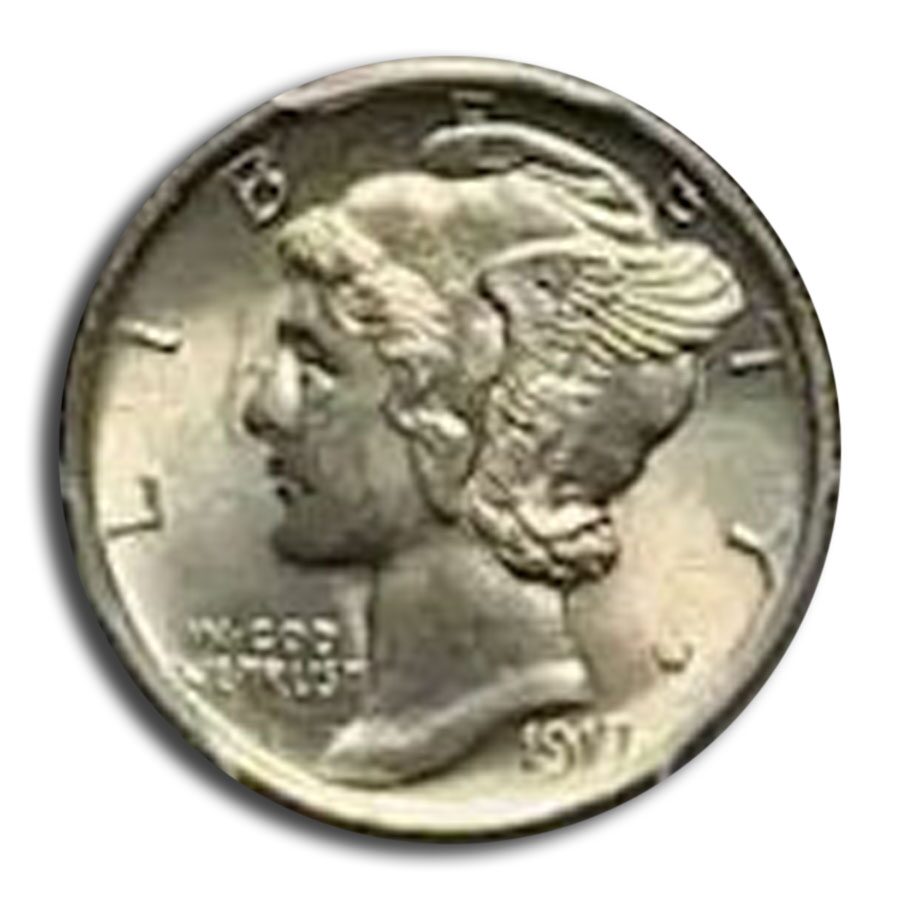 1917 Mercury Dime MS-64 PCGS (FB)