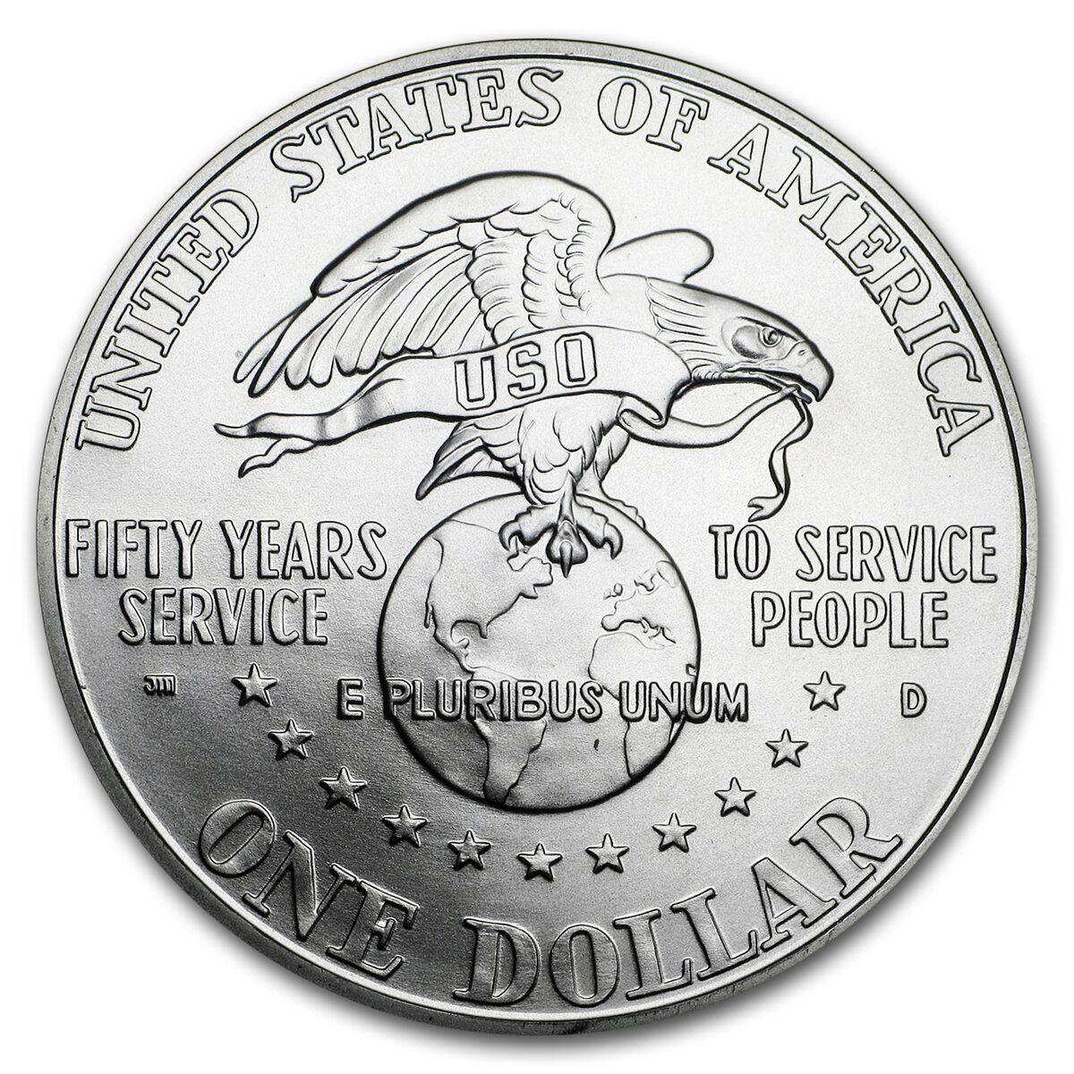1991-D USO $1 Silver Commem BU (w/Box & COA)