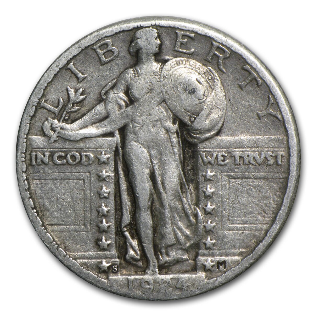 1924-S Standing Liberty Quarter XF