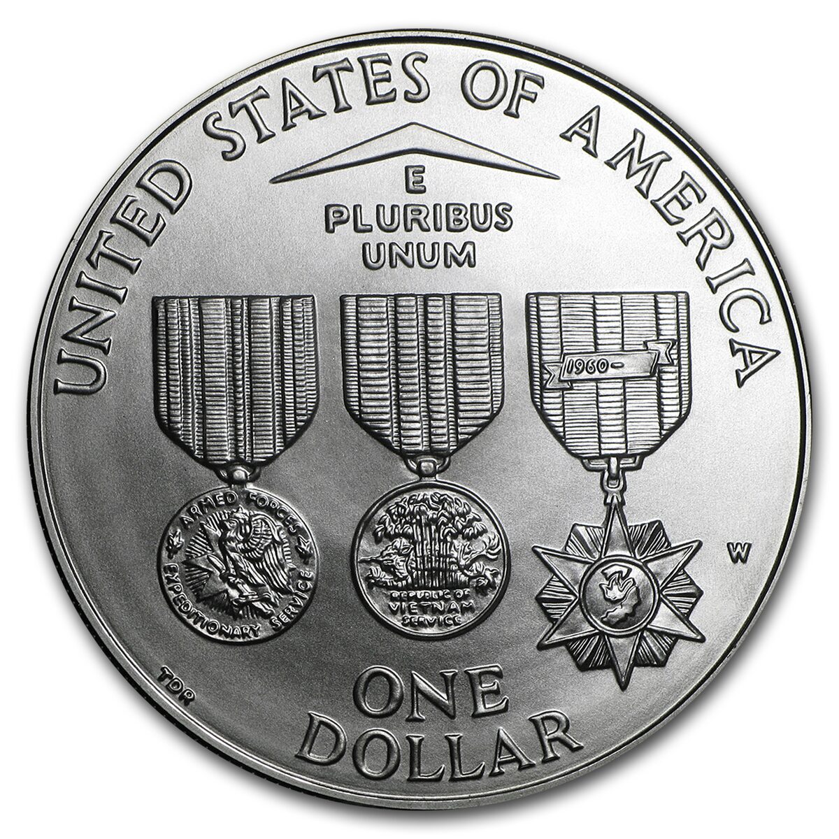1994-W Vietnam Veterans Memorial $1 Silver Commem BU (Box & COA)