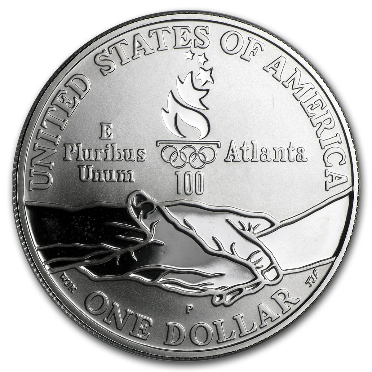 1995-P Olympic Track and Field $1 Silver Commem Proof (Box & COA)