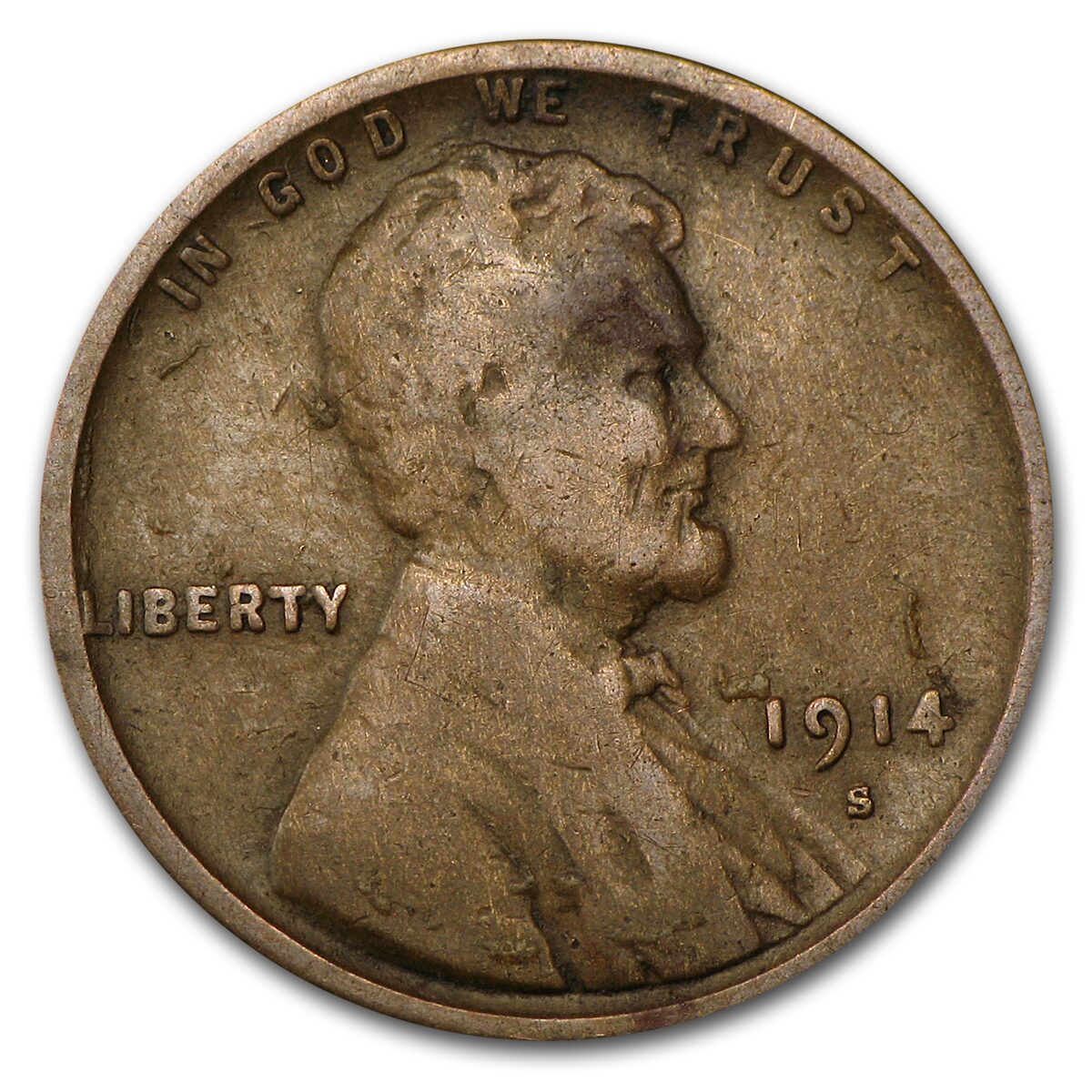 1914-S Lincoln Cent Fine Details