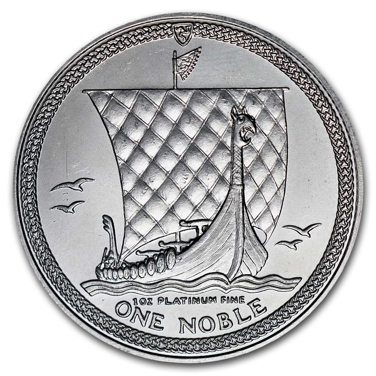1987 Isle of Man 1 oz Platinum Noble BU