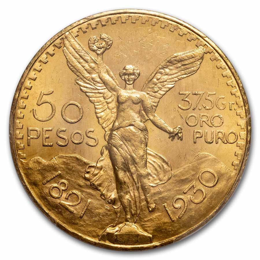 1930 Mexico Gold 50 Pesos MS-64 PCGS