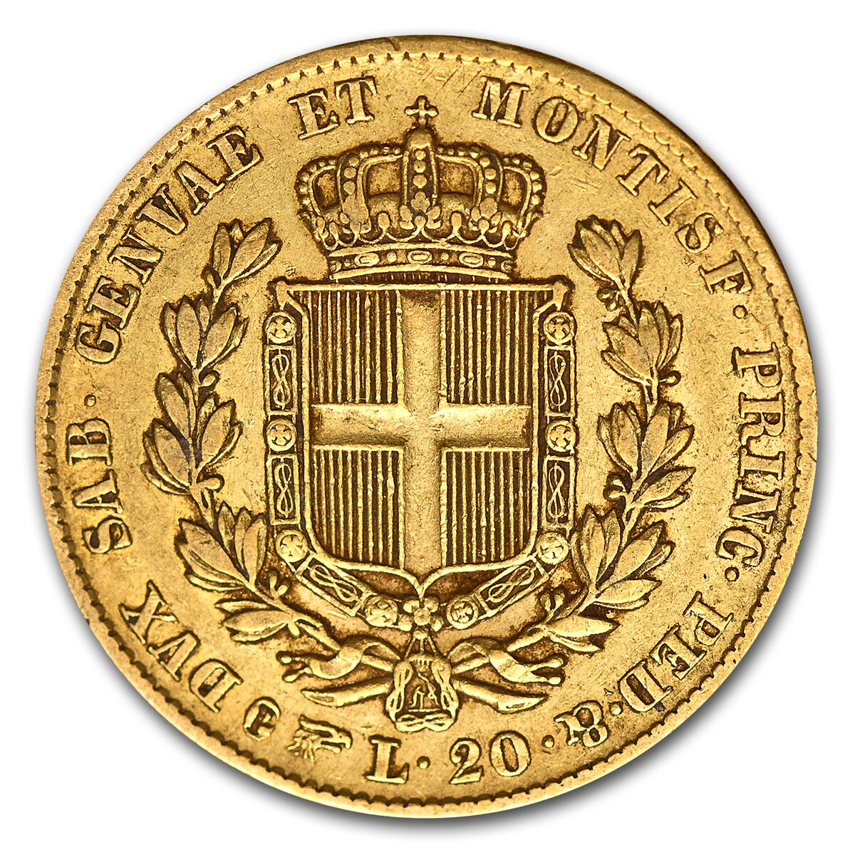 Sardinia Gold 20 Lire Avg Circ (Random)