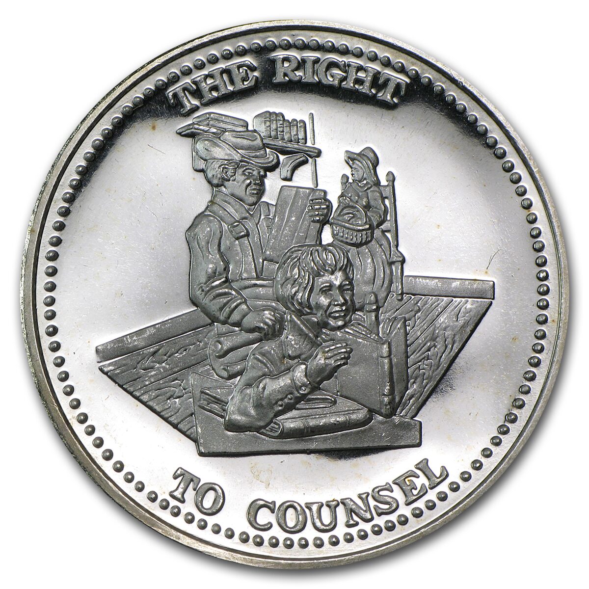 1 oz Silver Round - Johnson Matthey (Right to Counsel)