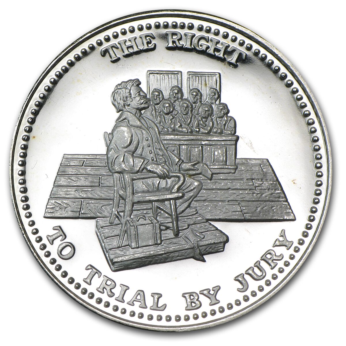 1 oz Silver Round - Johnson Matthey (Right to Trial by Jury)