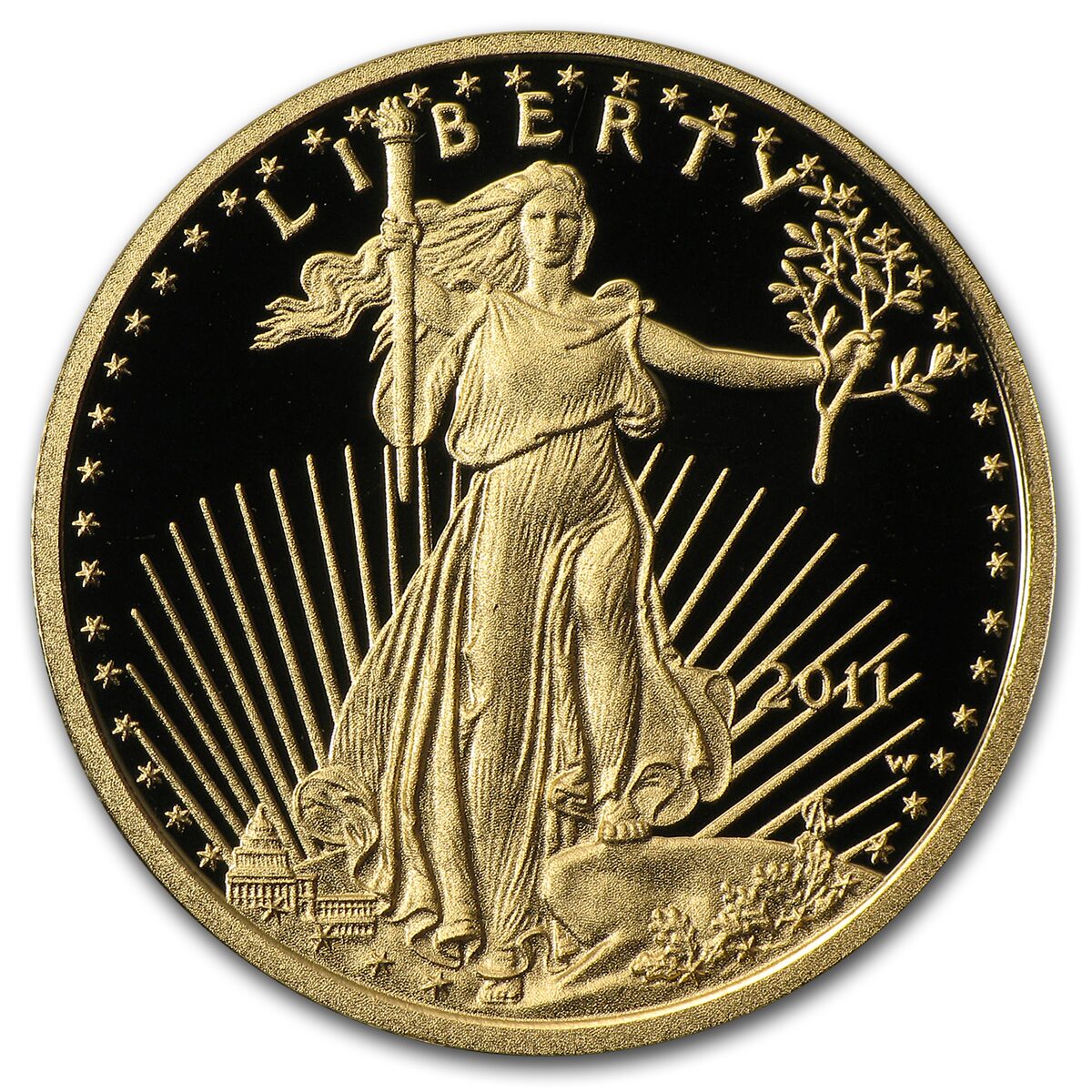 2011-W 1/4 oz Proof American Gold Eagle (w/Box & COA)