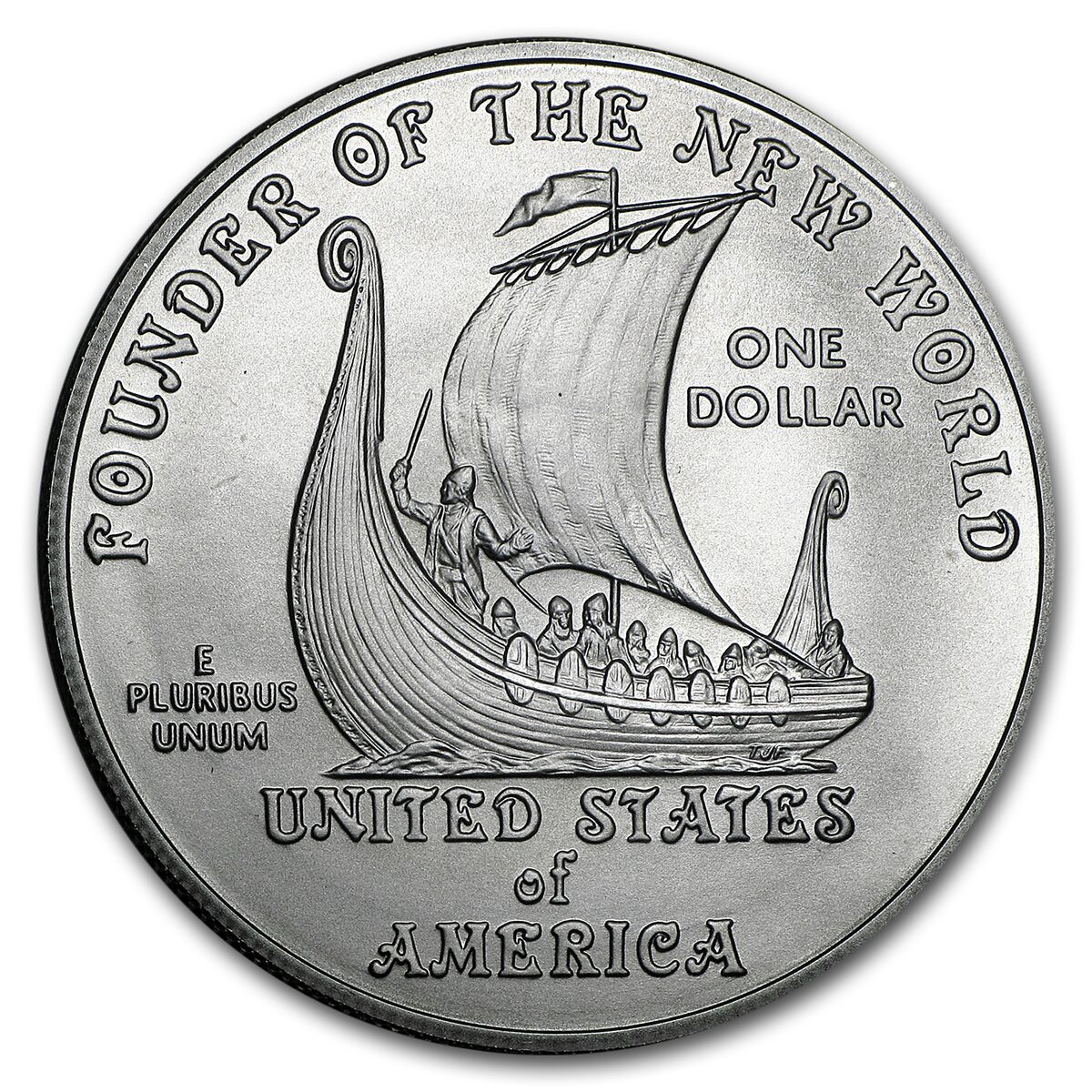 2000-P Leif Ericson $1 Silver Commem BU (w/Box & COA)