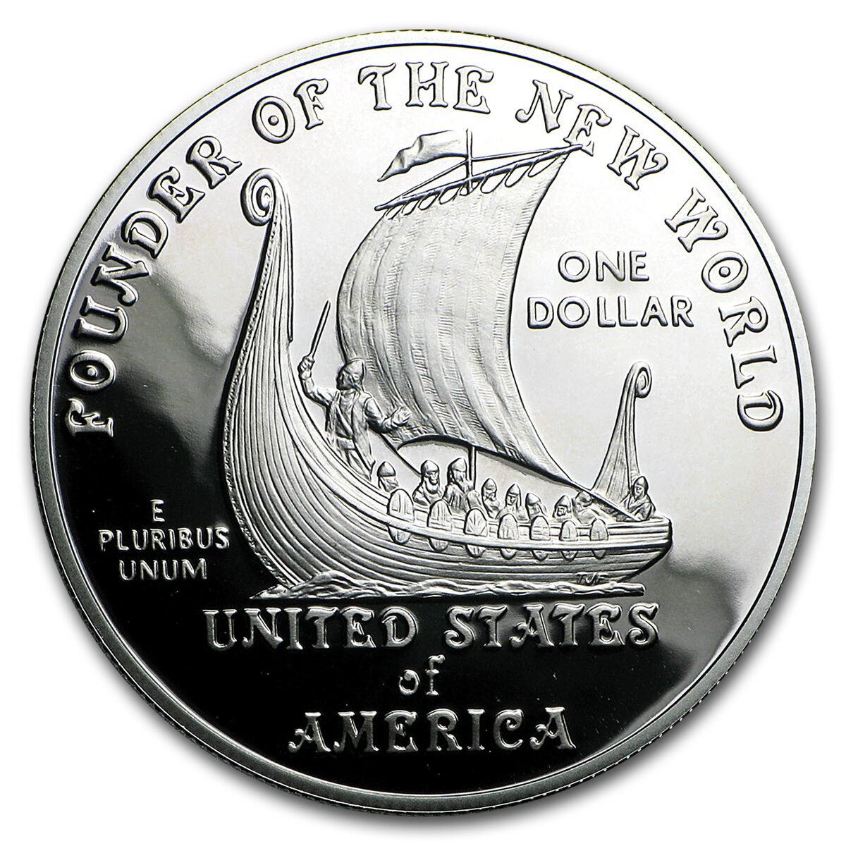 2000-P Leif Ericson $1 Silver Commem Proof (w/Box & COA)