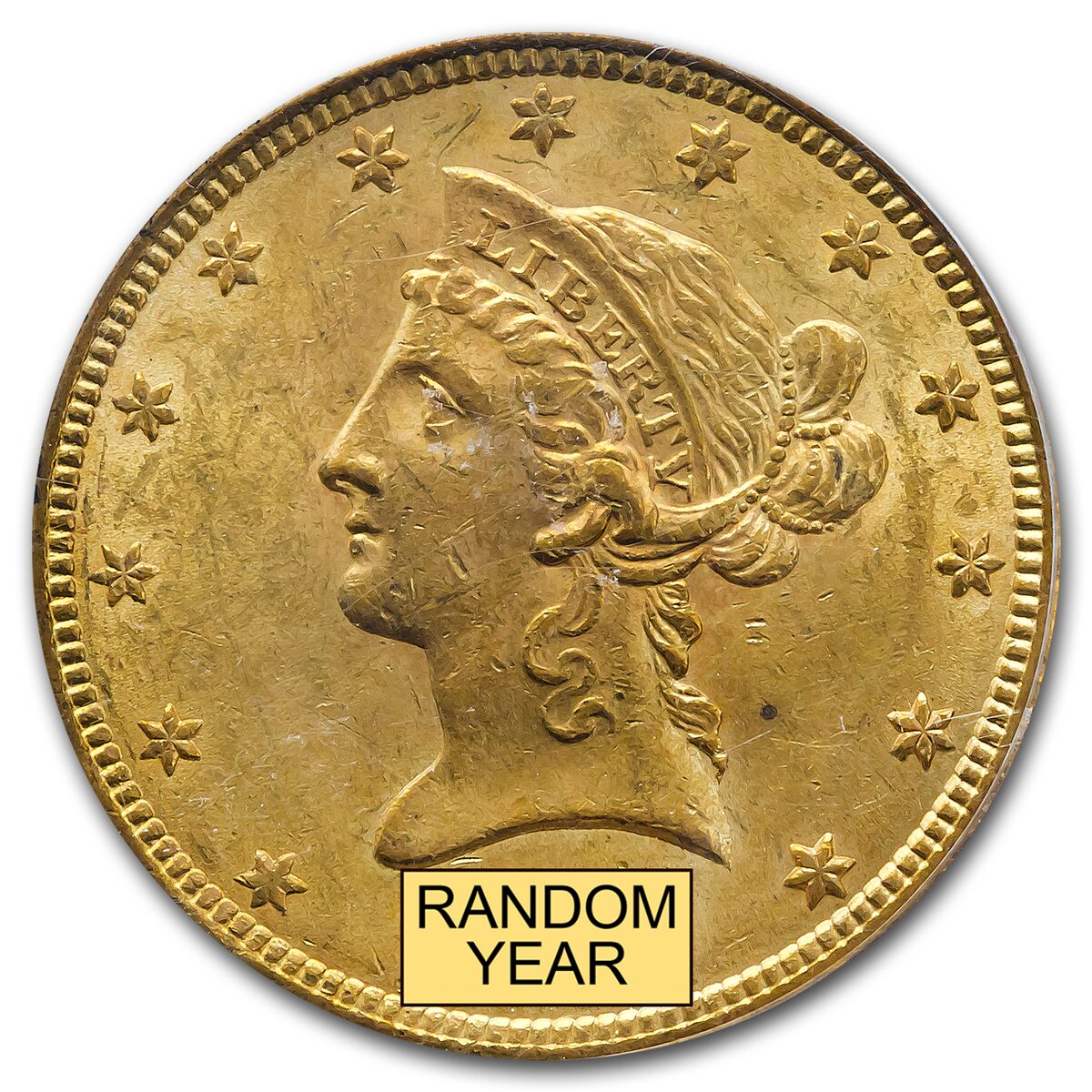 $10 Liberty Gold Eagle MS-60 PCGS/NGC (Random)
