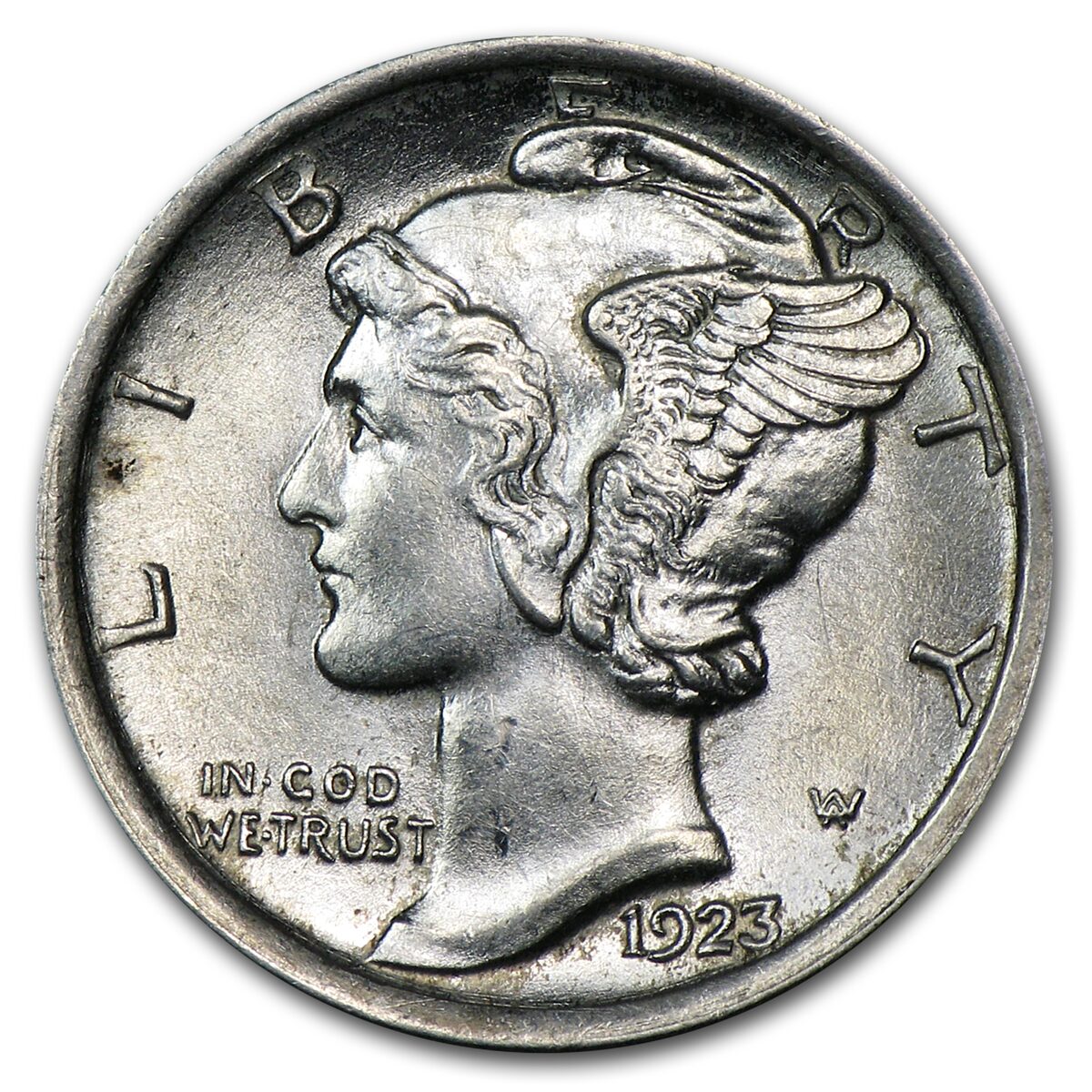 1923 Mercury Dime BU