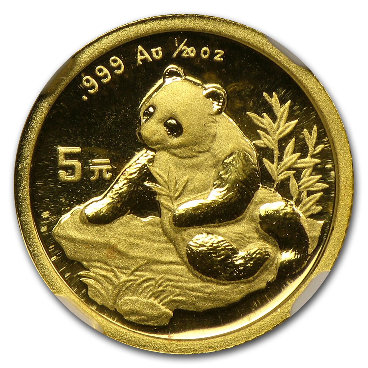 1998 China 1/20 oz Gold Panda Small Date MS-69 NGC