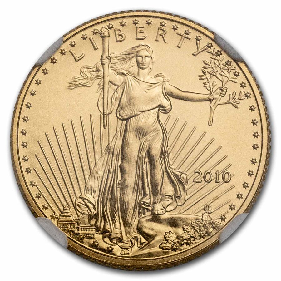 2010 1/10 oz American Gold Eagle MS-69 NGC (Early Releases)