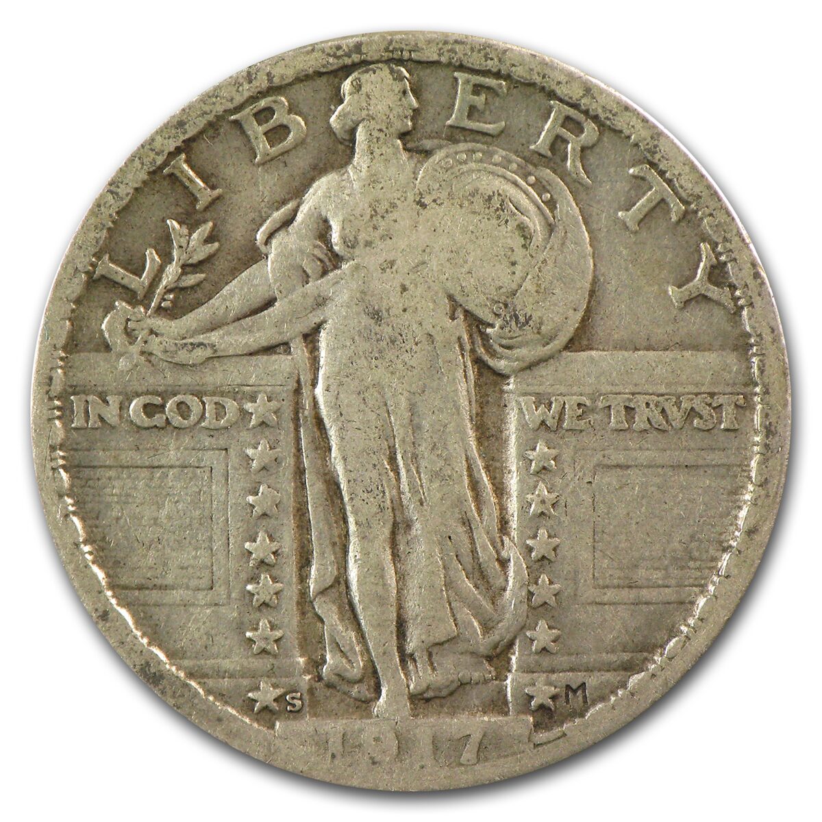 1917-S Standing Liberty Quarter Type-II VG