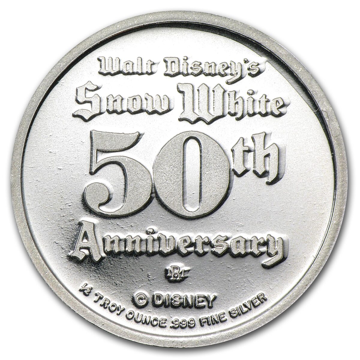 1/2 oz Silver - Disney's Snow White 50th Anniv (Doc, w/Assay)