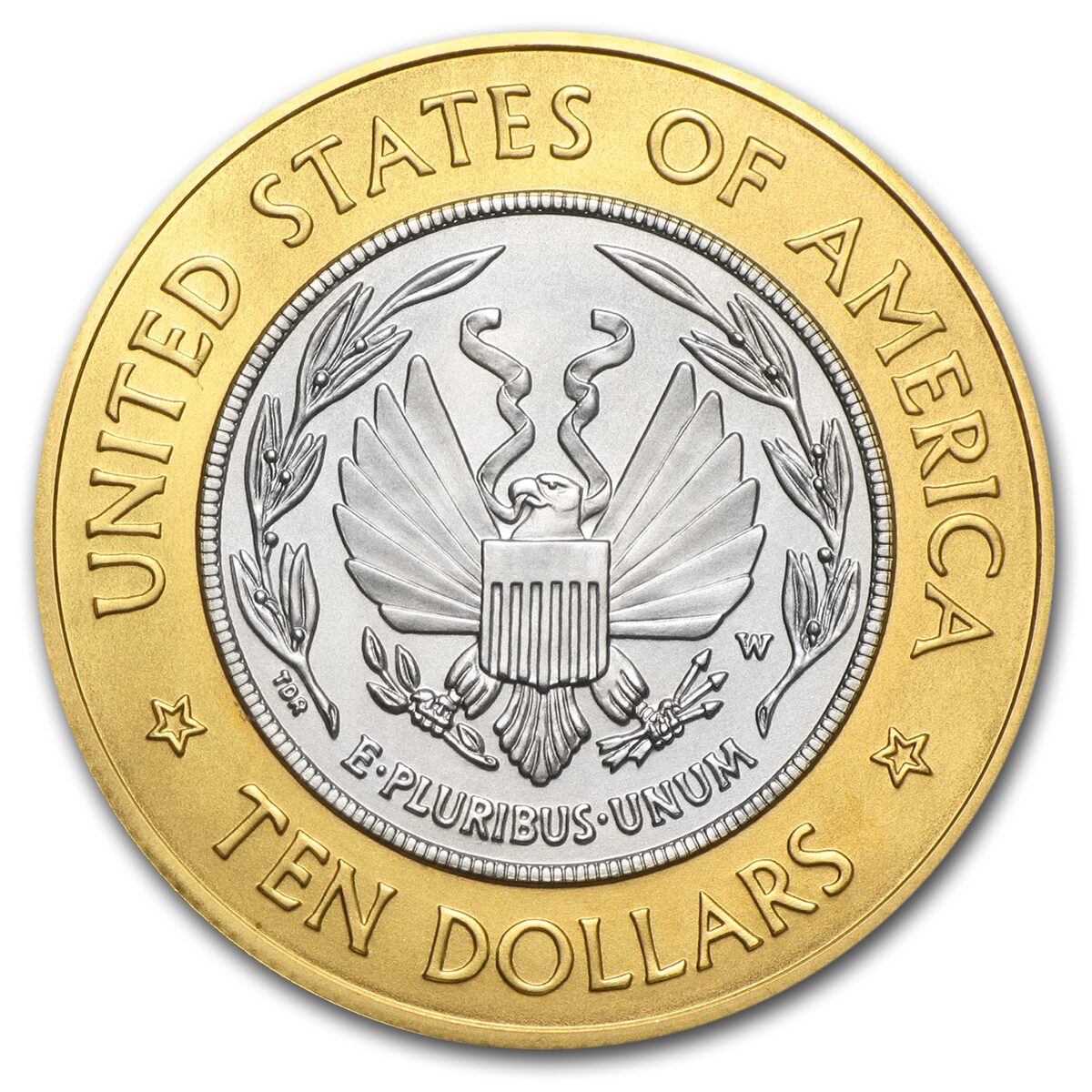 2000-W Gold/Platinum $10 Commem Library of Congress BU (Box/COA)