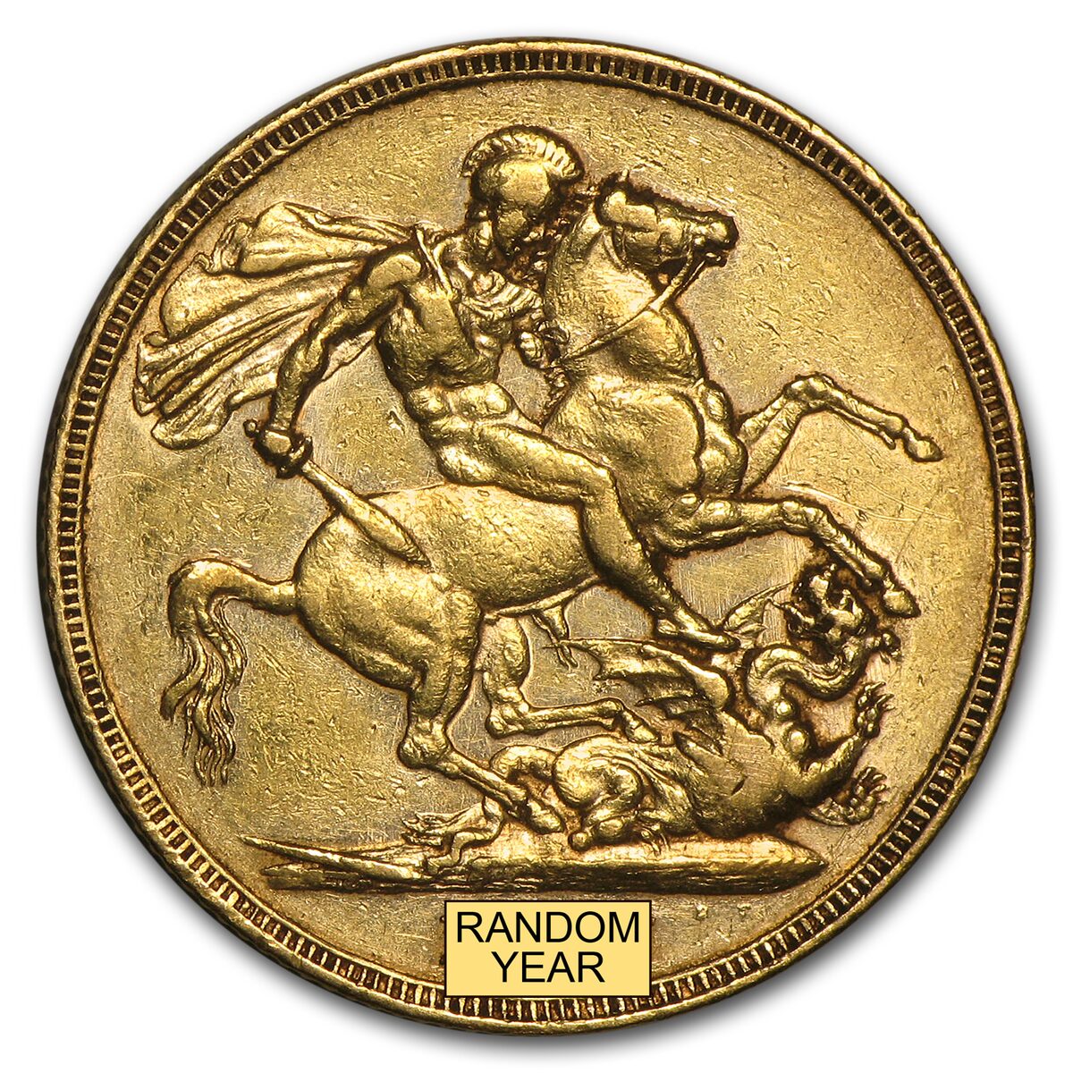 1872-1887-M Australia Gold Sovereign Young Victoria Avg Circ