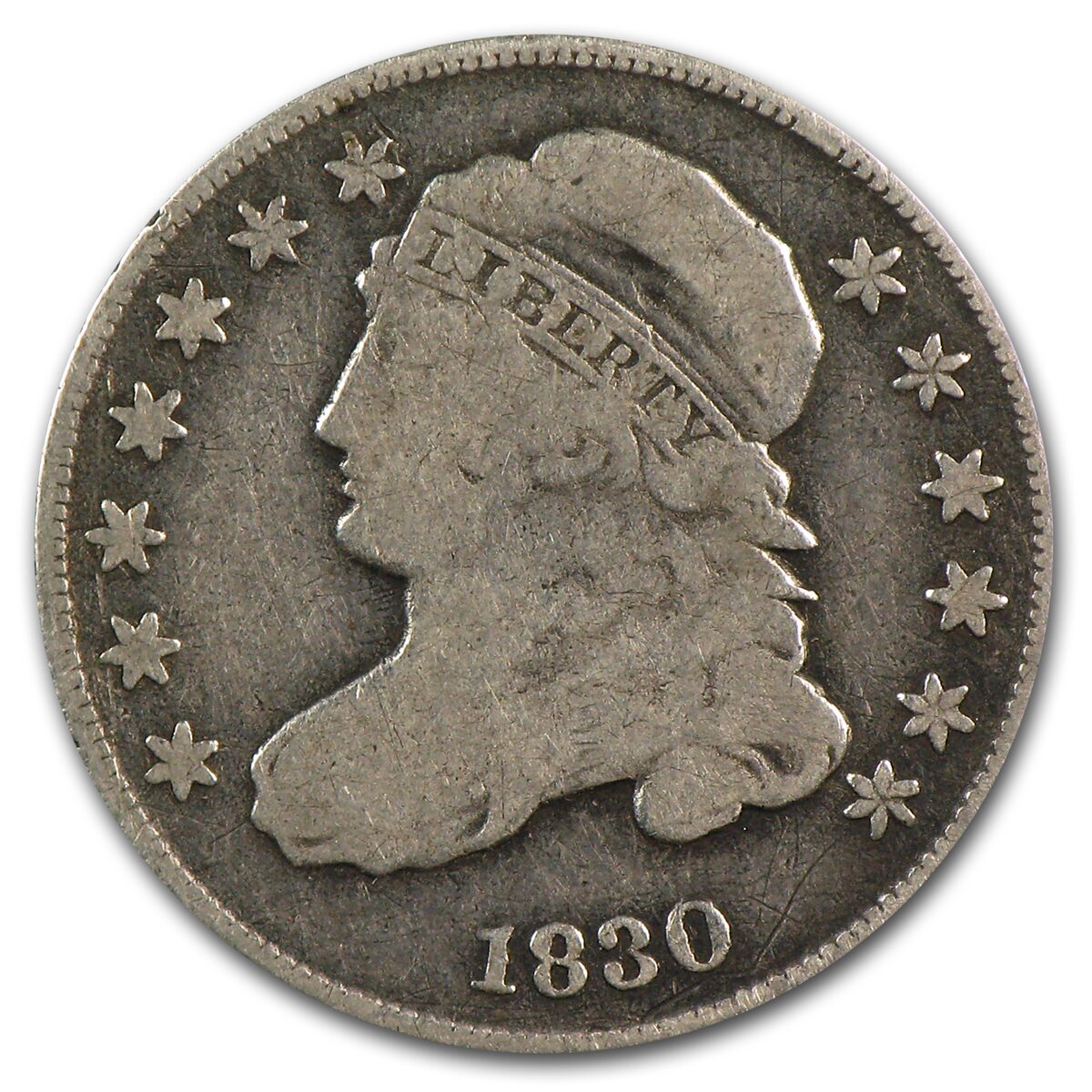 1830 Capped Bust Dime Fine