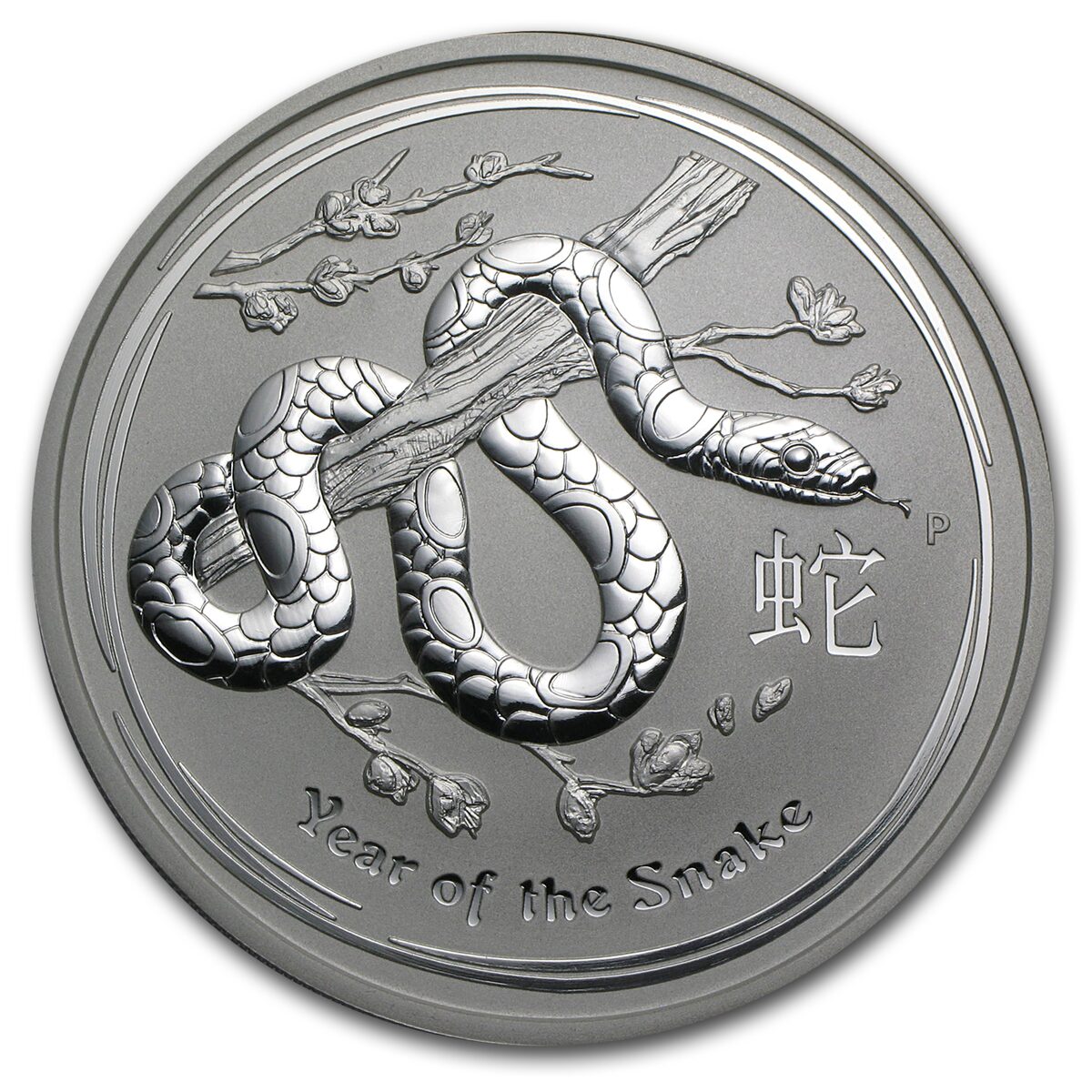 2013 Australia 5 oz Silver Year of the Snake BU