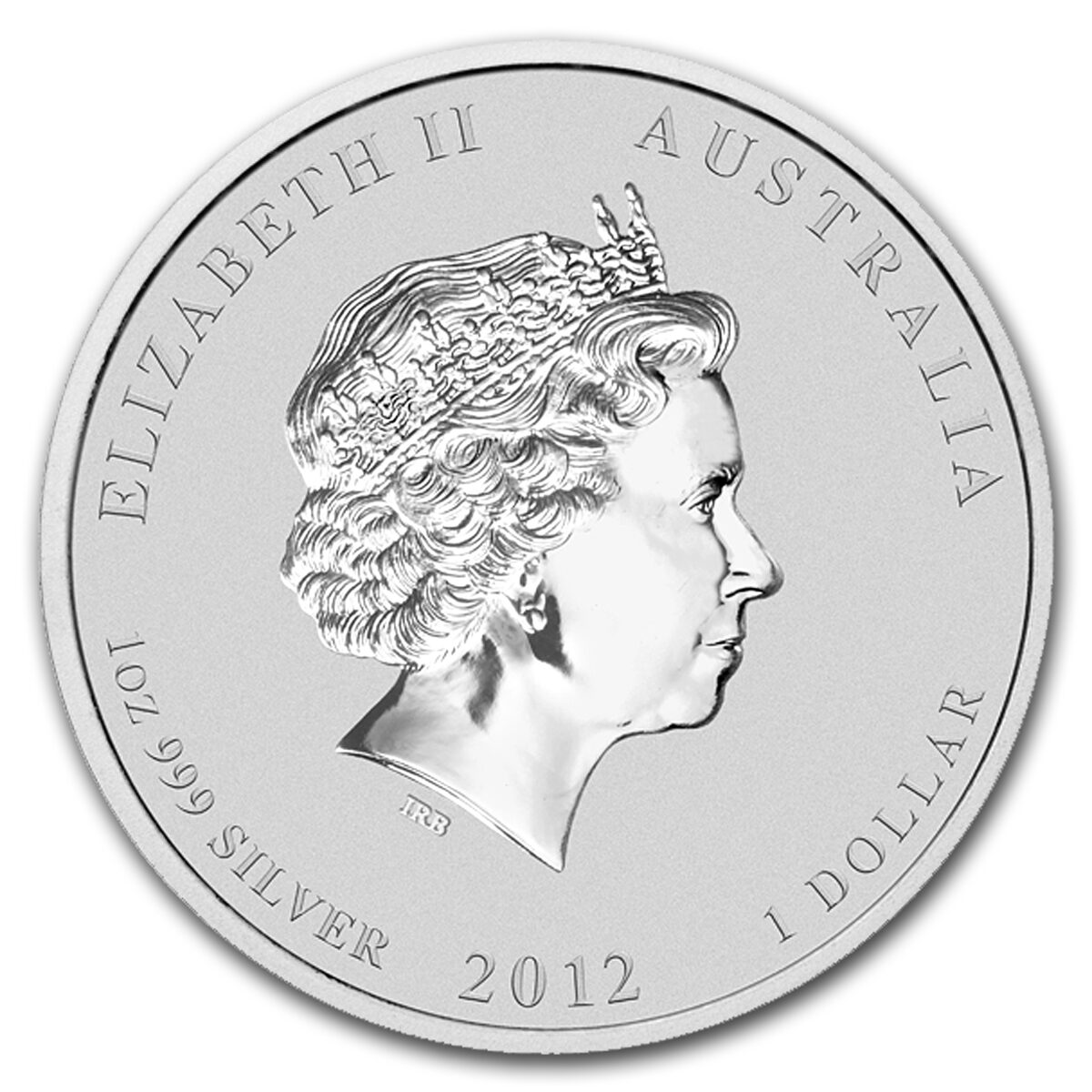 2012 Australia 1 oz Silver White Dragon BU (ANA, w/Box & COA)