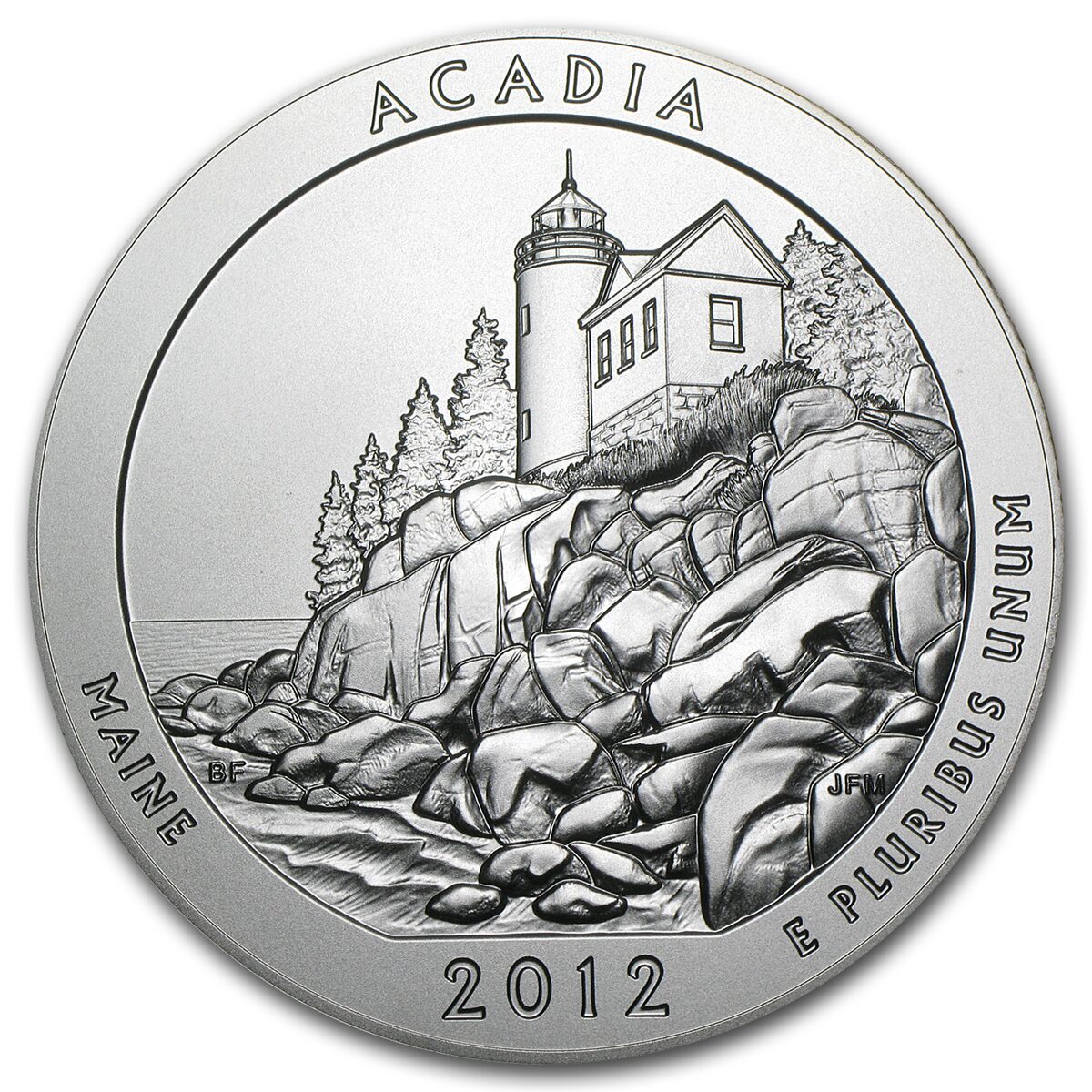 2012-P 5 oz Silver ATB Acadia (w/Box & COA)