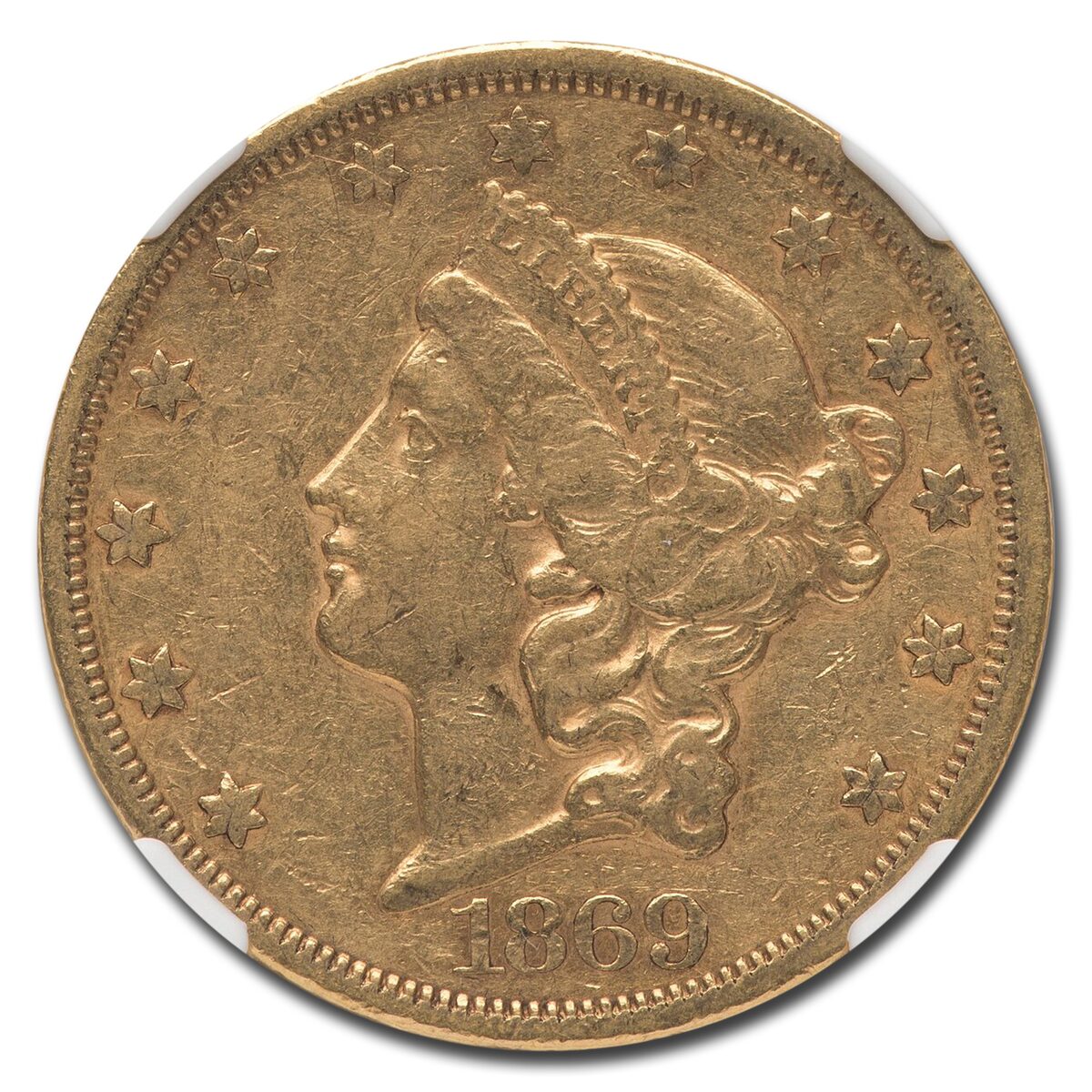 1869-S $20 Liberty Gold Double Eagle XF-45 NGC