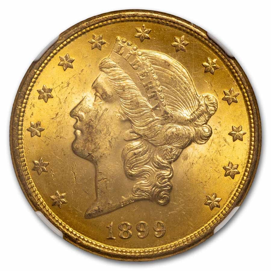1899-S $20 Liberty Gold Double Eagle MS-63 NGC