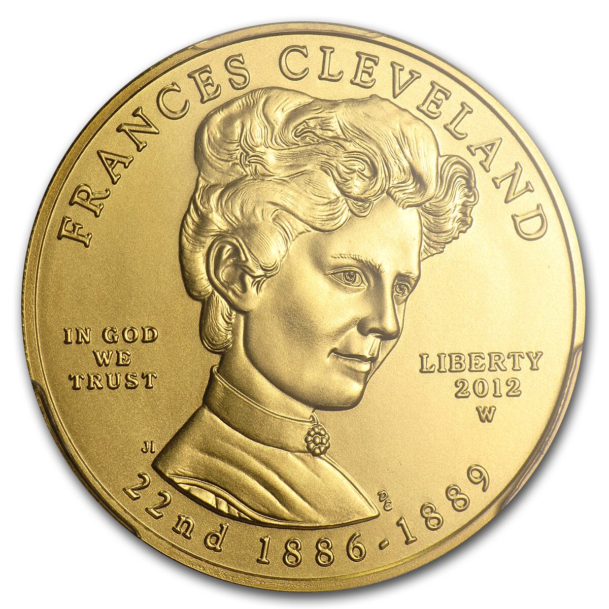 2012-W 1/2 oz Gold Frances Cleveland 1st Term MS-70 PCGS (FS)