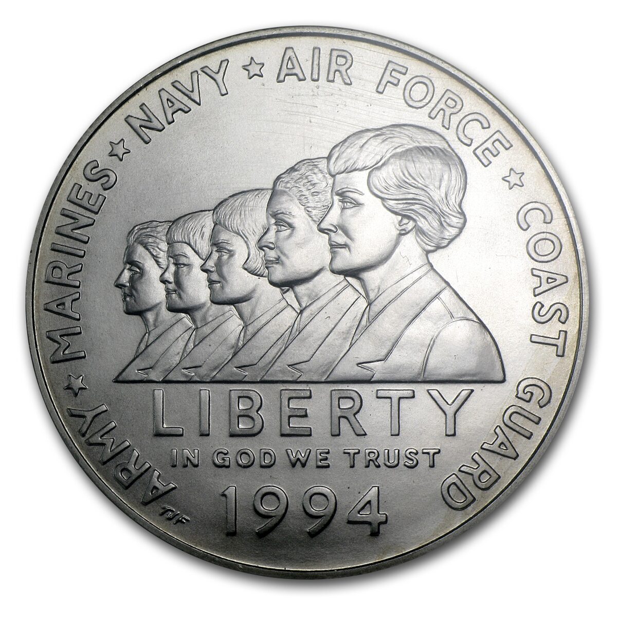 1994-W Women in Military $1 Silver Commem MS-69 NGC