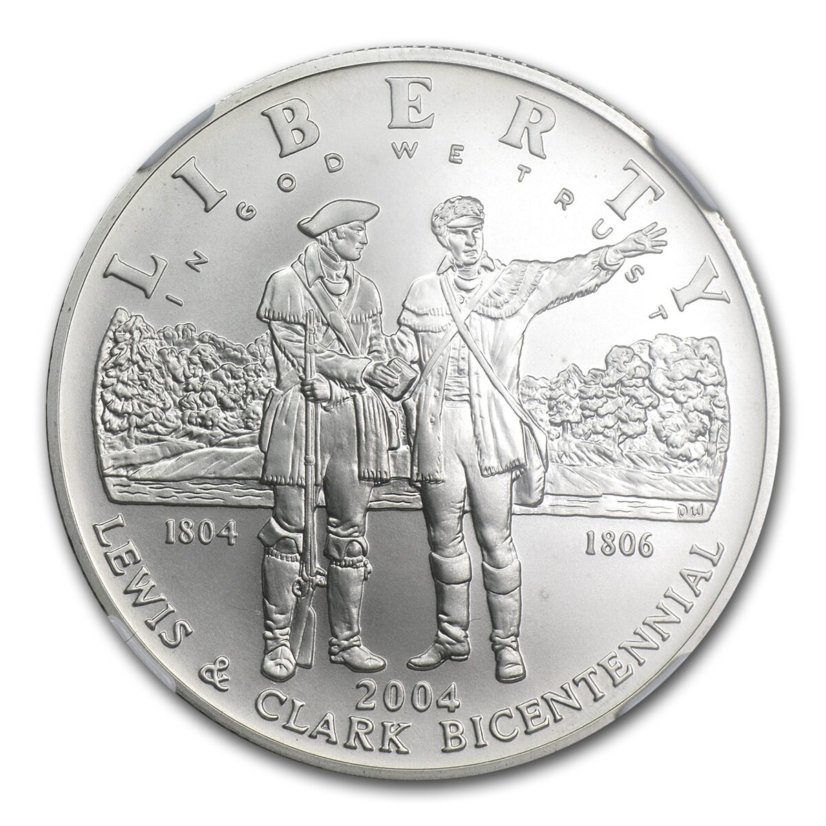 2004-P Lewis & Clark Bicentennial $1 Silver Commem MS-69 NGC