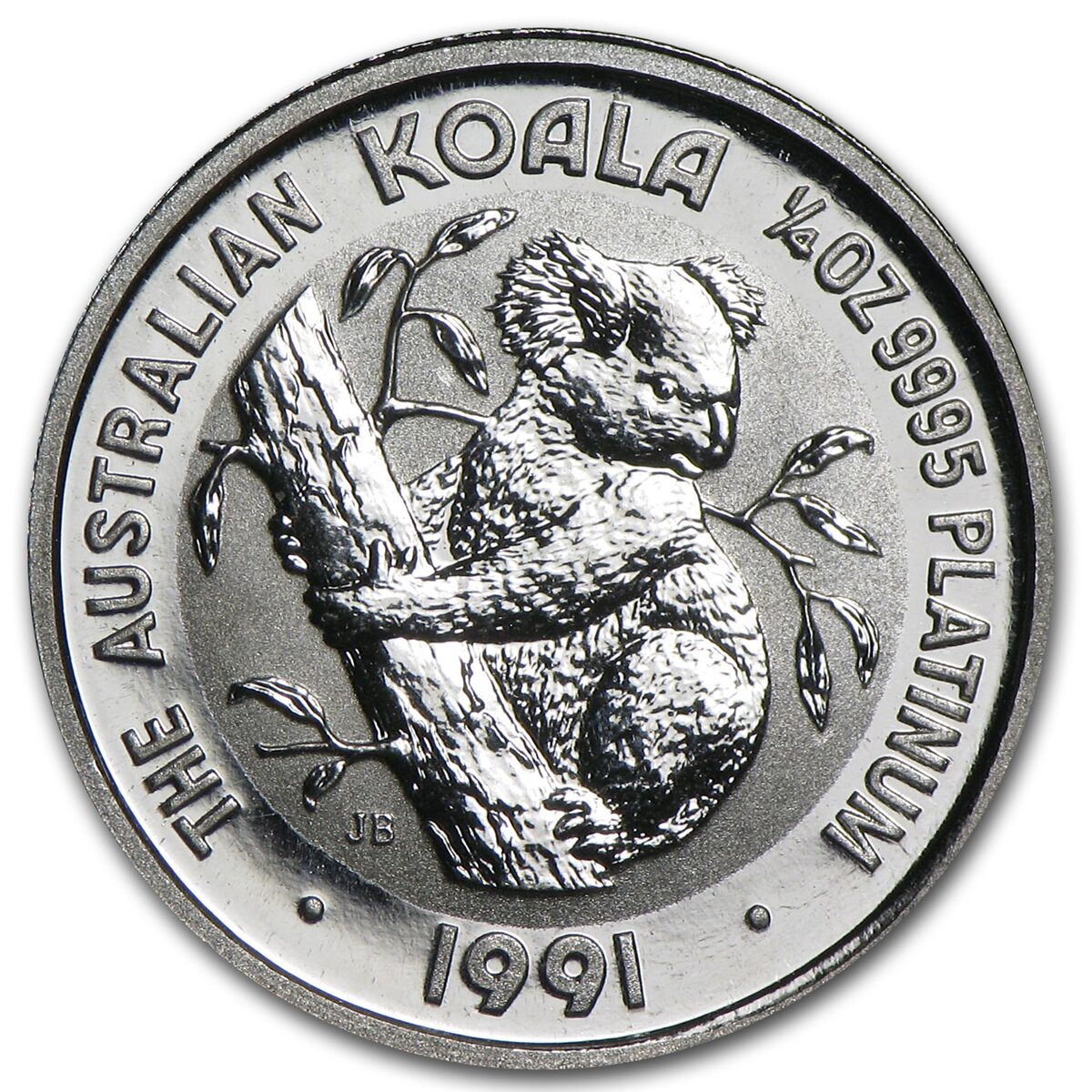 1991 Australia 1/4 oz Platinum Koala BU