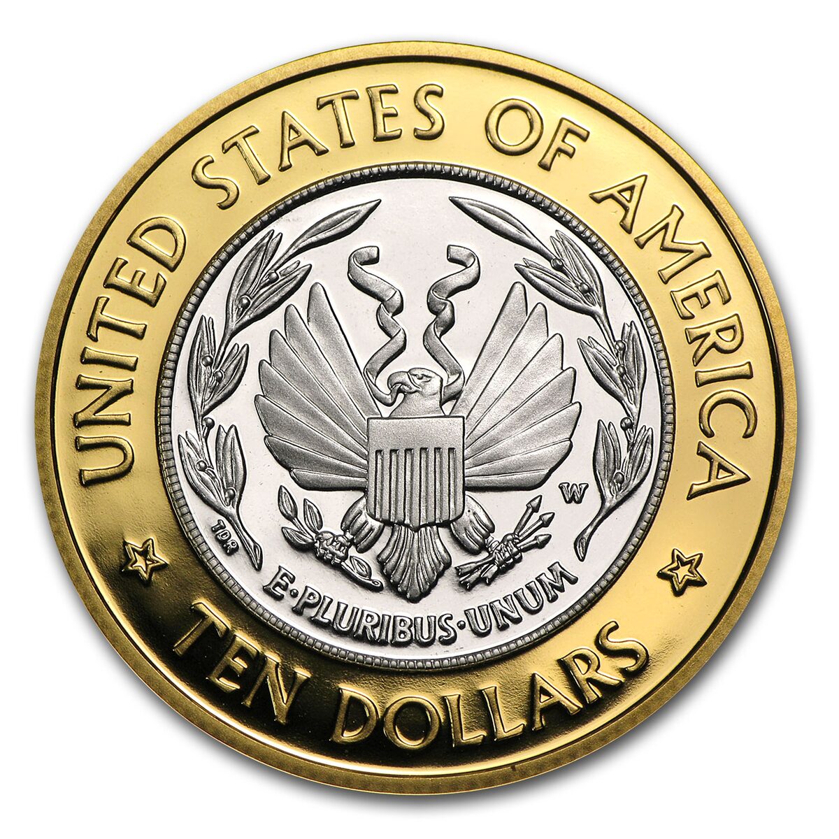 2000-W Gold/Platinum $10 Commem Library of Congress Pf (Box/COA)