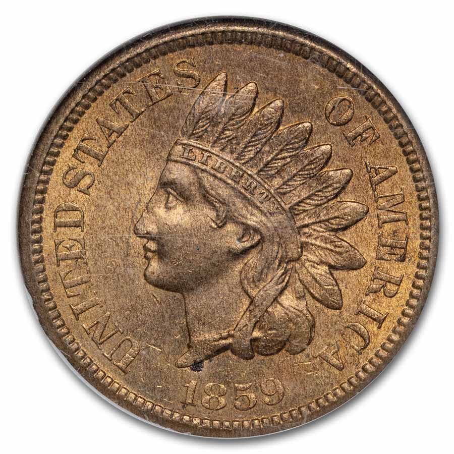 1859 Indian Head Cent MS-64 NGC
