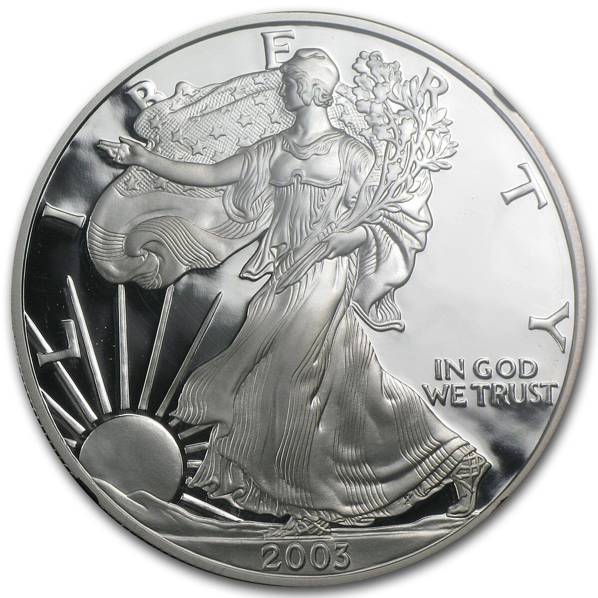 2003-W Proof American Silver Eagle PF-69 NGC (Retro Black Insert)