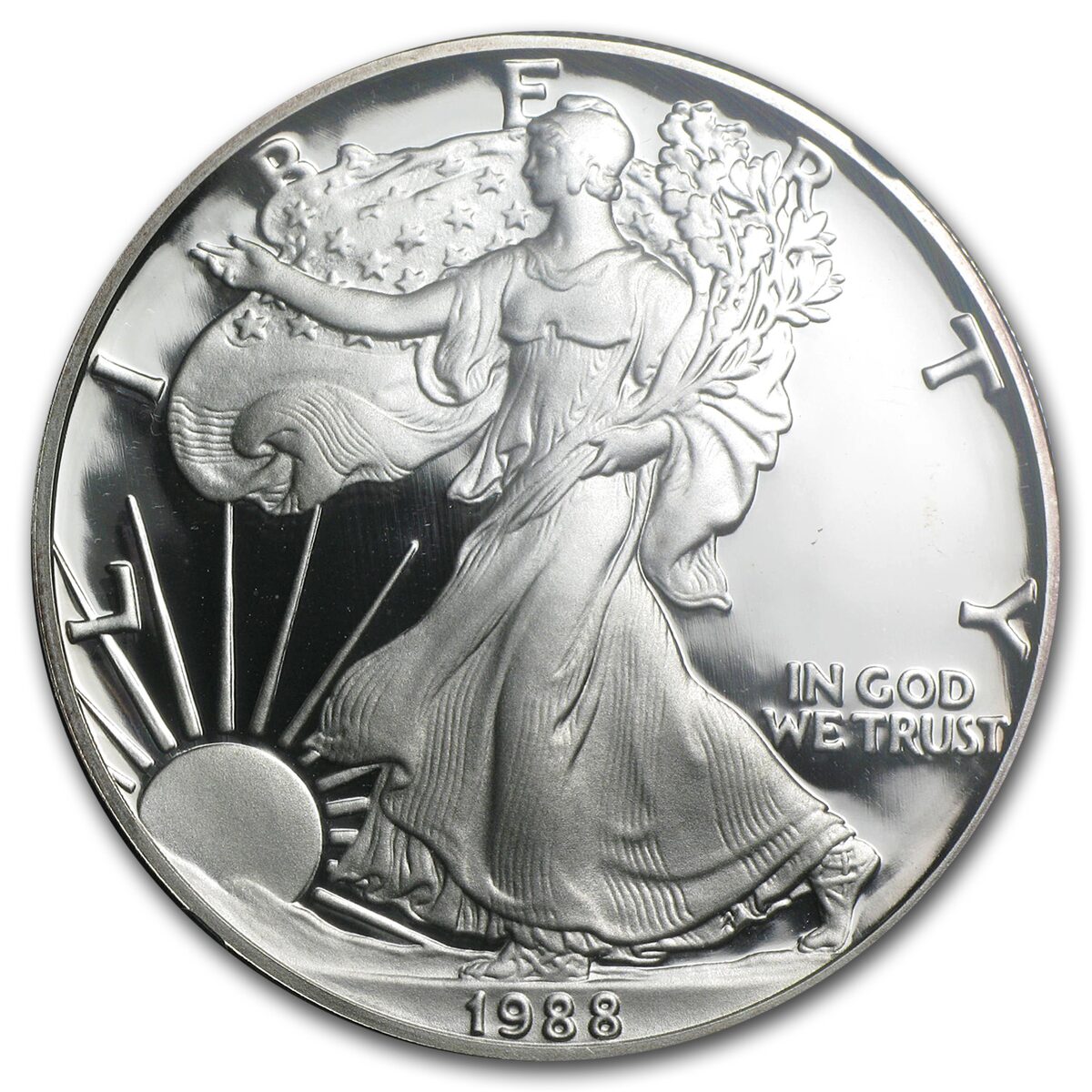 1988-S Proof American Silver Eagle PF-69 NGC (Retro Black Insert)
