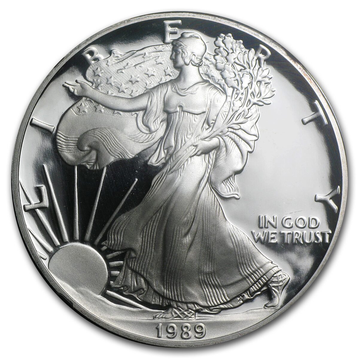 1989-S Proof American Silver Eagle PF-69 NGC (Retro Black Insert)