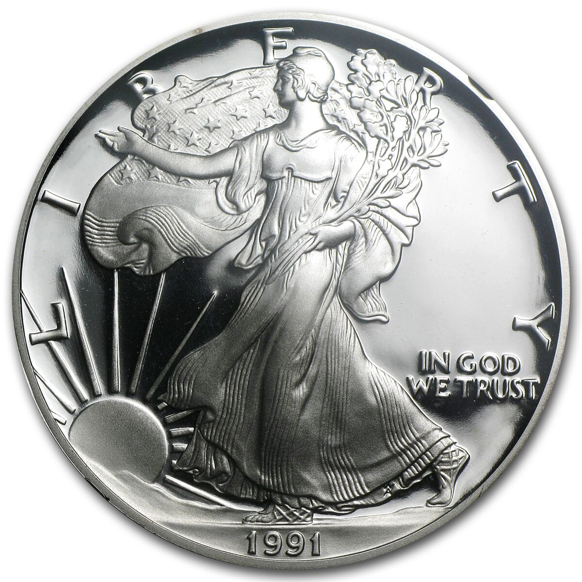 1991-S Proof American Silver Eagle PF-69 NGC (Retro Black Insert)