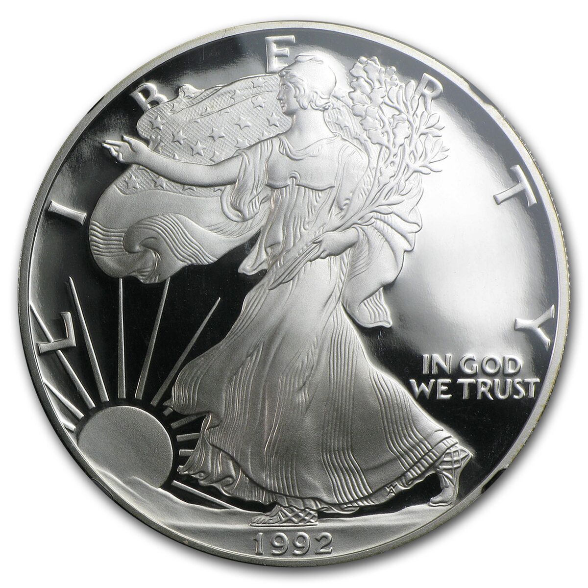 1992-S Proof American Silver Eagle PF-69 NGC (Retro Black Insert)