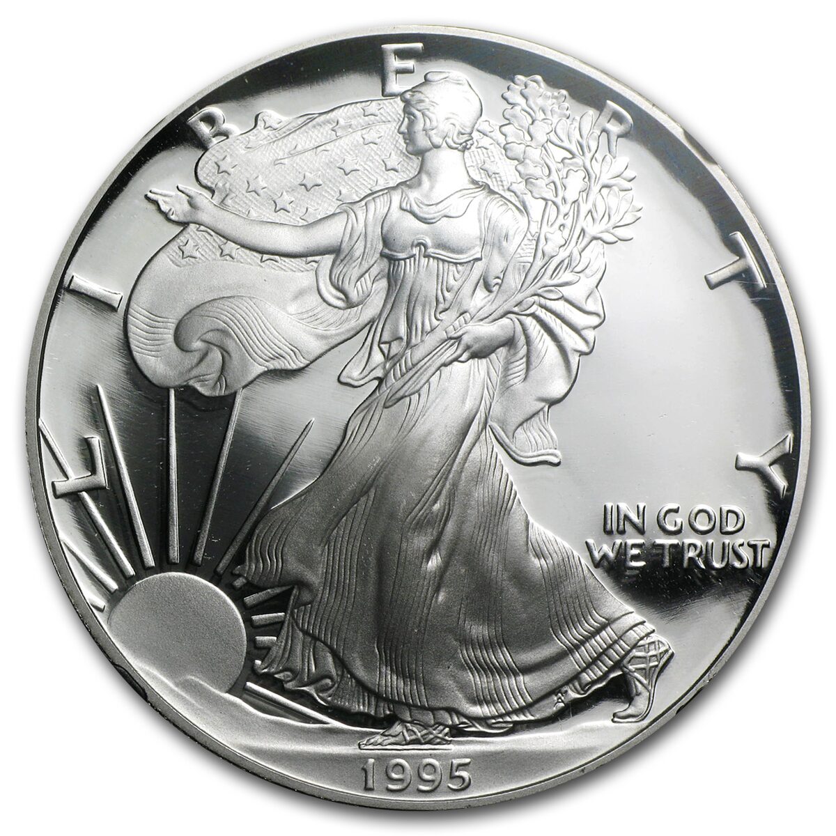 1995-P Proof American Silver Eagle PF-69 NGC (Retro Black Insert)