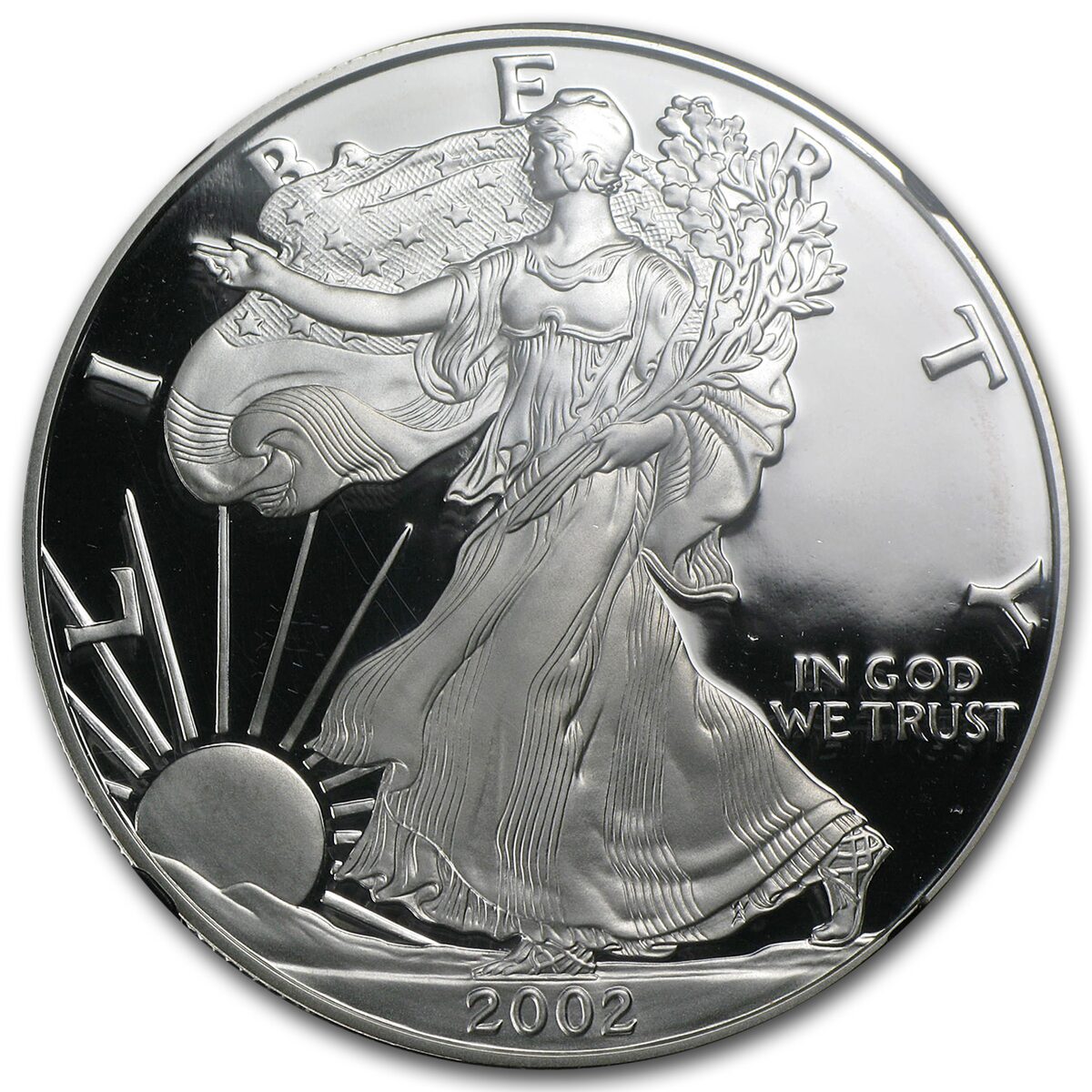 2002-W Proof American Silver Eagle PF-69 NGC (Retro Black Insert)