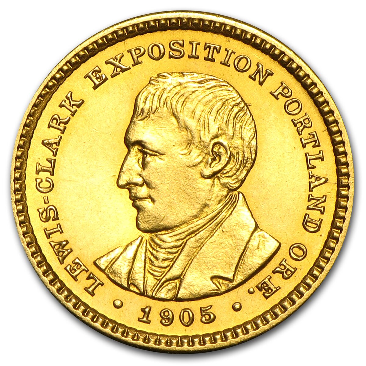 1905 Gold $1.00 Lewis & Clark BU