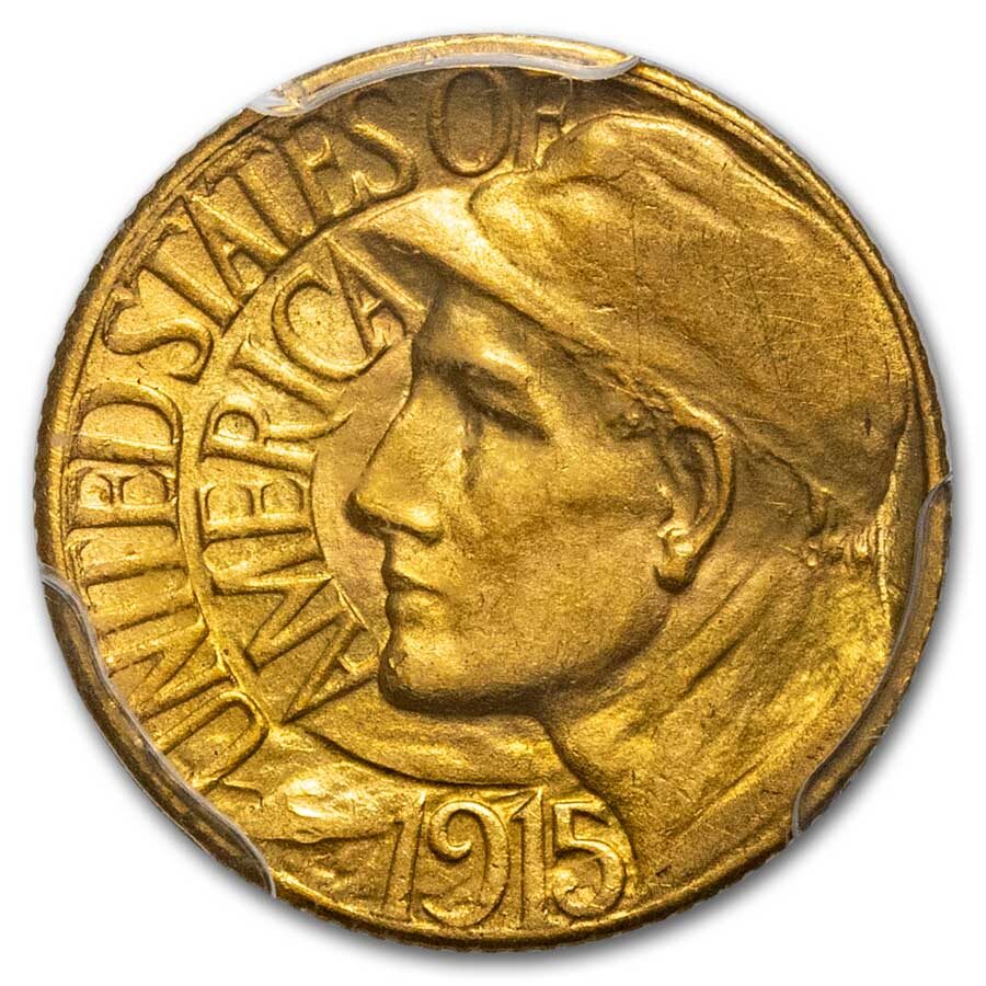 1915-S Gold $1.00 Panama-Pacific MS-62 PCGS