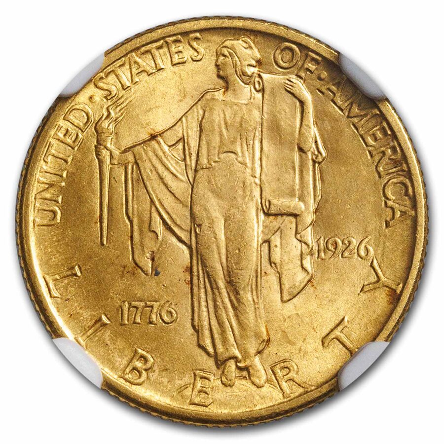 1926 Gold $2.50 America Sesquicentennial MS-64 NGC