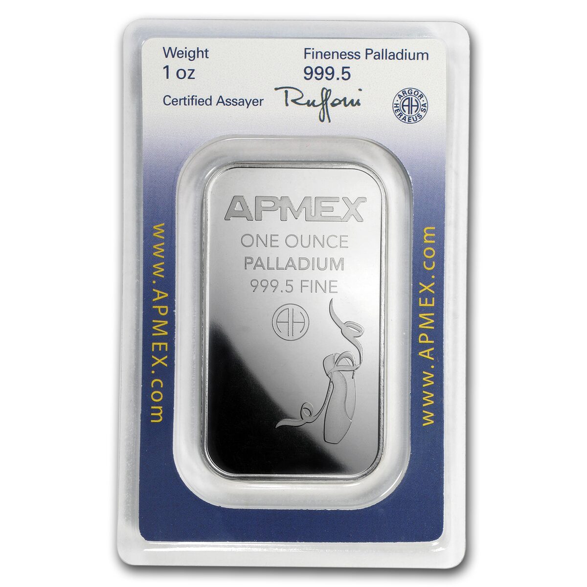 1 oz Palladium Bar - APMEX (In Assay)