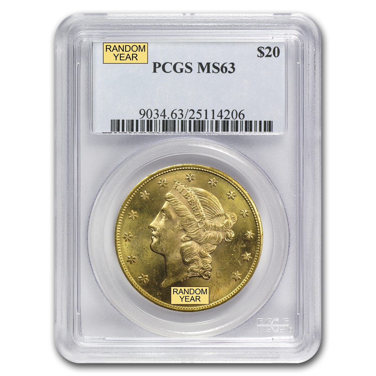 $20 Liberty Gold Double Eagle MS-63 PCGS (Pre-1900)